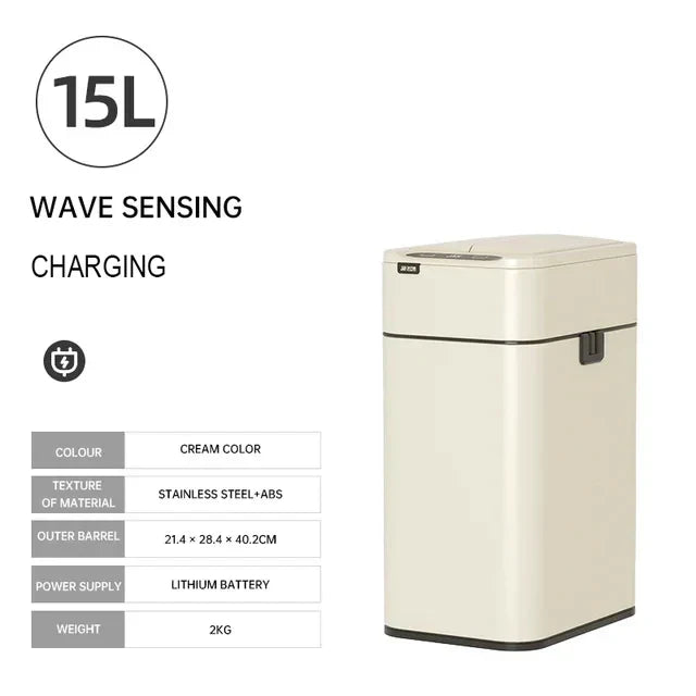 Trash Can 20L Stainless Steel Sensor Kitchen Bin Hands Free
