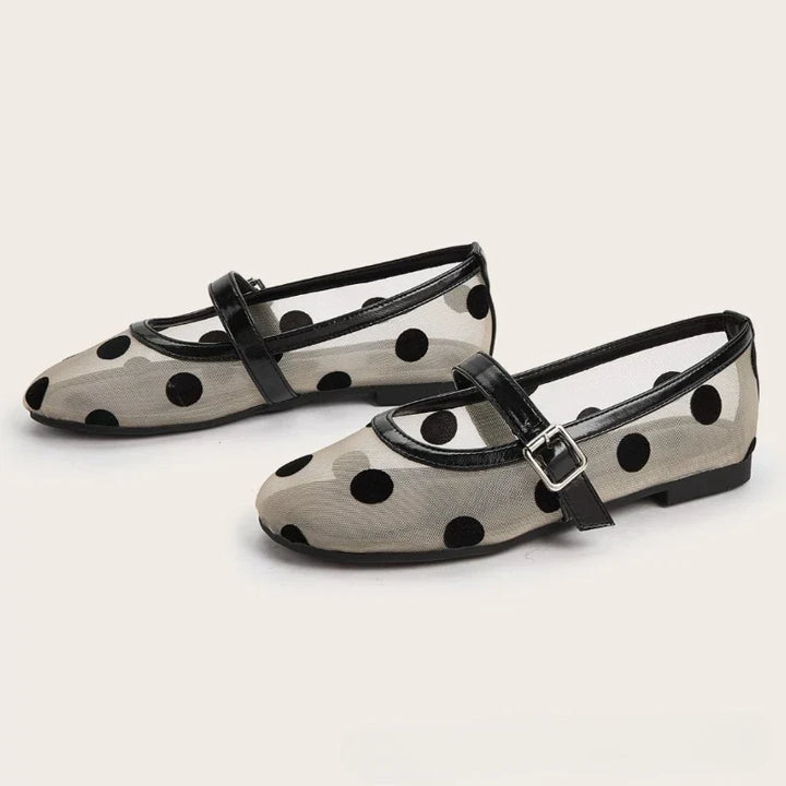 Breathable Women Mary Jane Flats - Round Toe Mesh, Casual