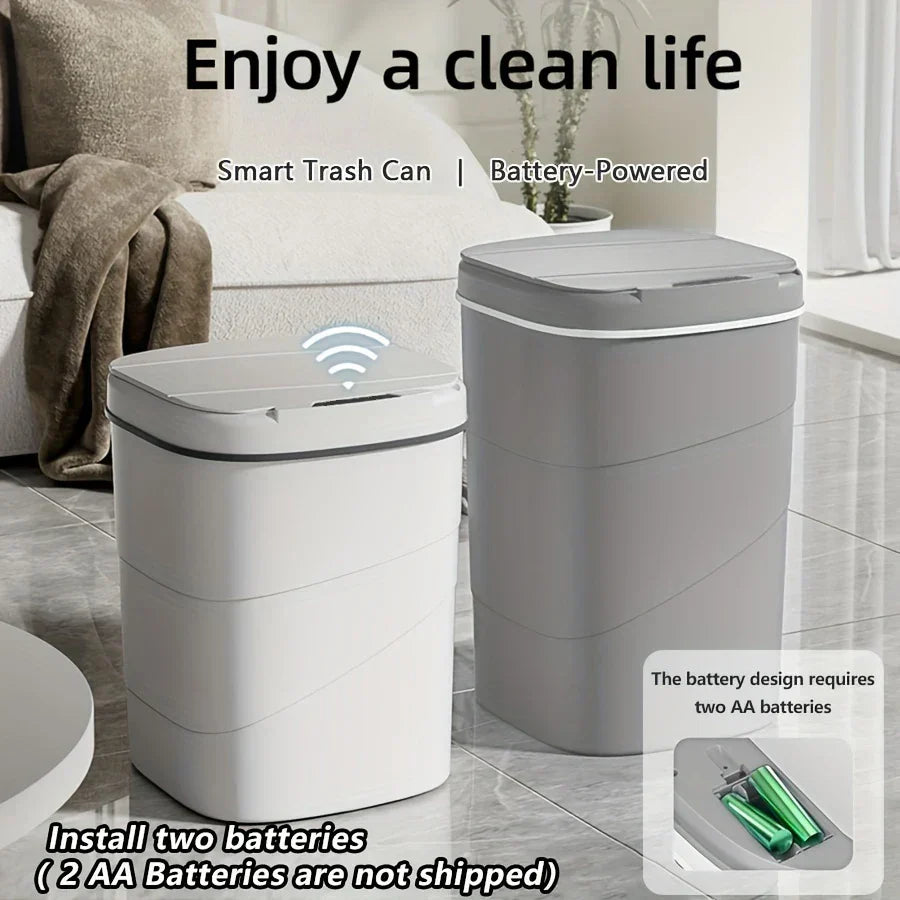 Touchless Sensor Trash Can Battery Powered Hygienic Home