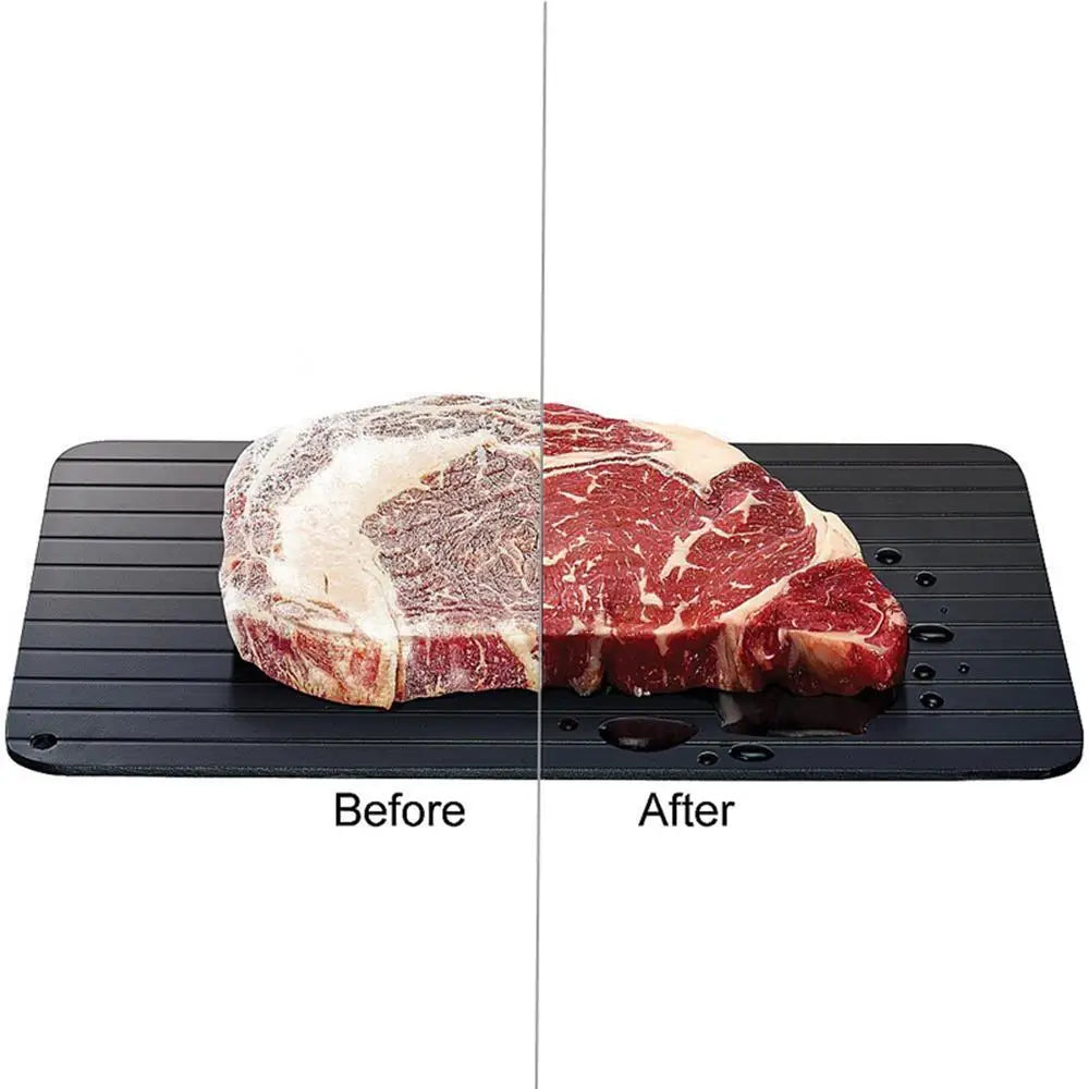 Fast Defrosting Aluminum Tray With Brush Thaw Board
