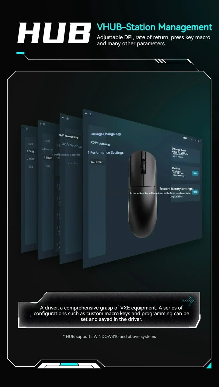Gaming Mouse Wireless Lightweight Ambidextrous 26000 DPI