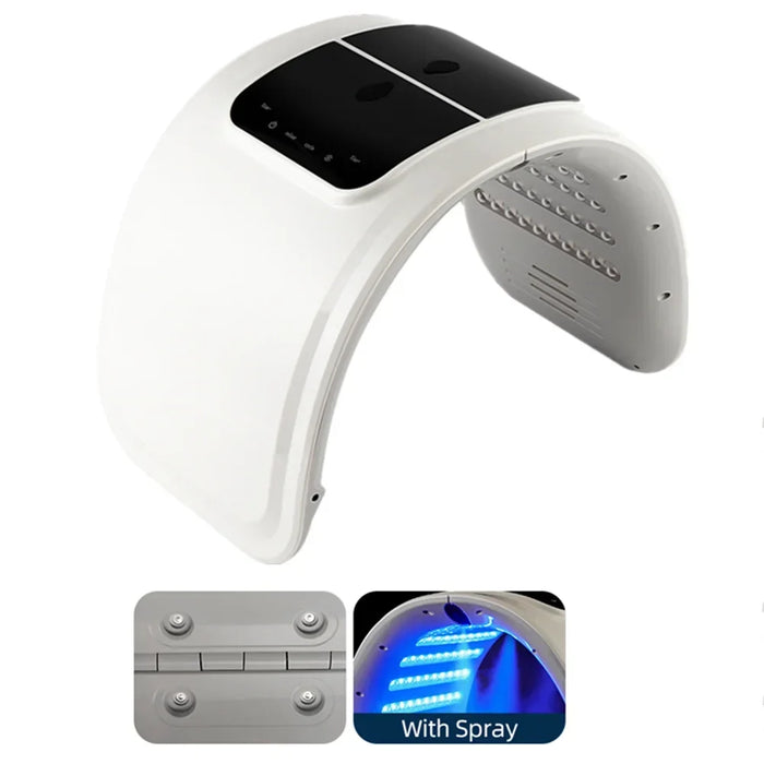 7-colour LED Photon Face Mask & Nano Spray Machine - Skin Rejuvenation Anti-Aging Home Therapy