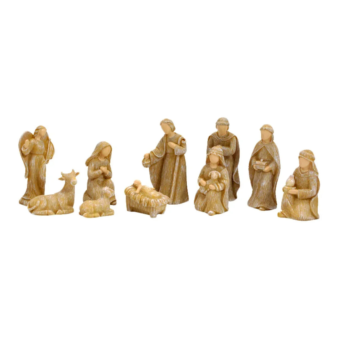 Nativity Set 10-Piece Resin Nativity Scene For Christmas Decor, Timeless Religious Ornaments Gift Idea