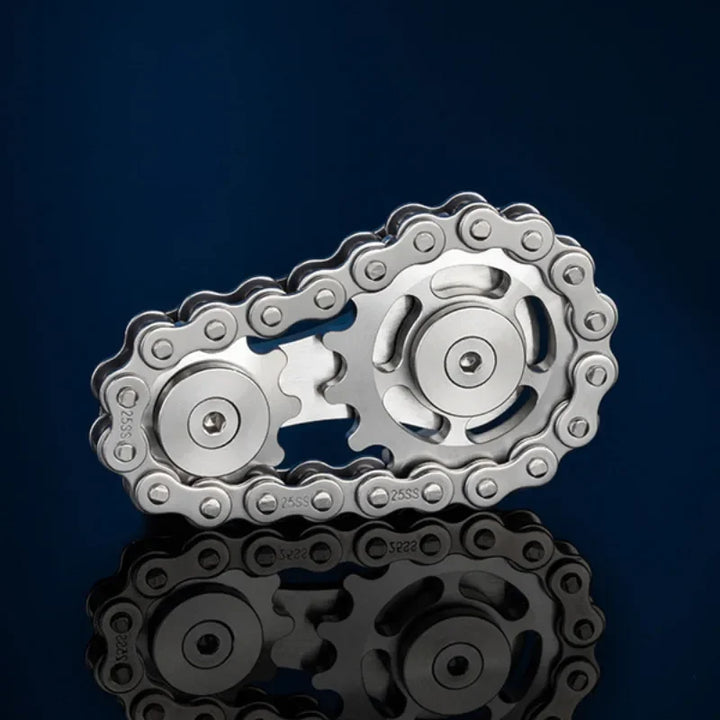 Fidget Spinner Metal Chain Gear EDC Rainbow Focus Toy