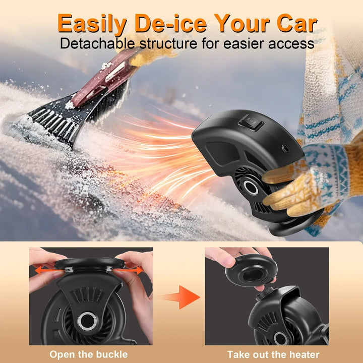 Car Heater Defogger 12V/24V 2-in-1 Heating And Cooling Plug In Windshield Defroster, Winter 2025 Ready