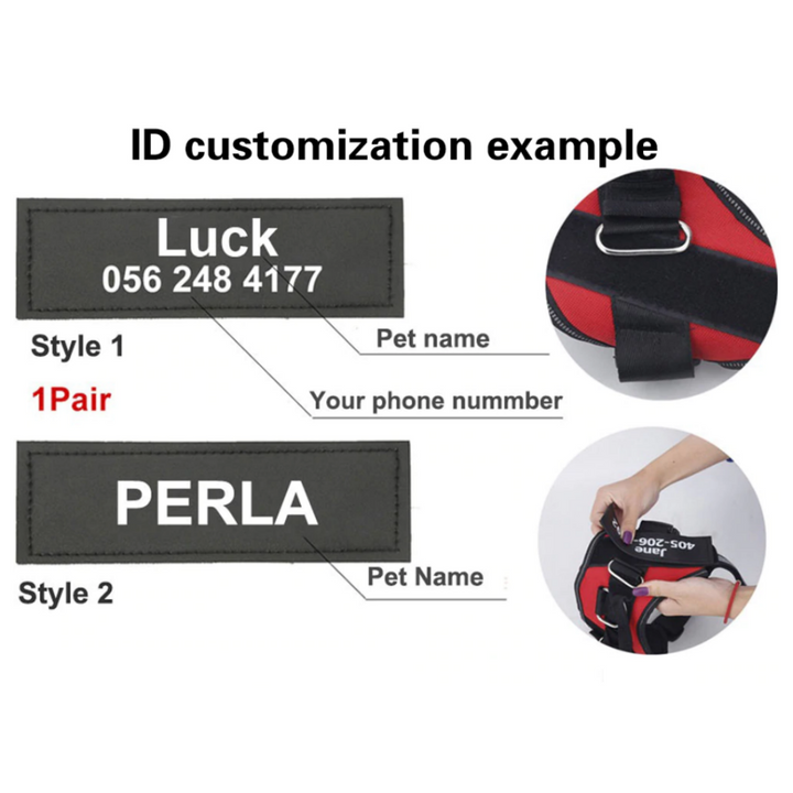 Custom Patch For Harness Dog Name And Phone Number Patch Two Line Text Fall 2025 Gift