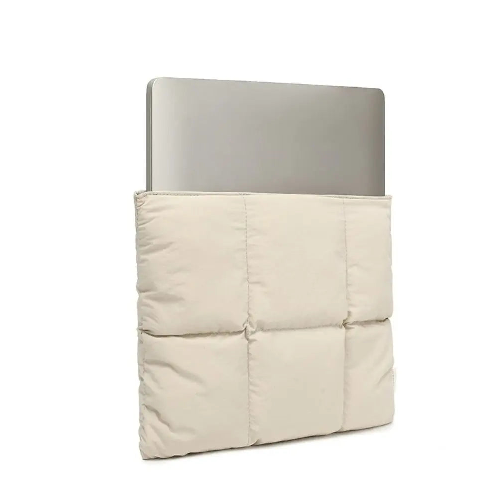 Water-Resistant Quilted Laptop Sleeve with Plush Padding and Shockproof Protection for 14-16 Inch Devices
