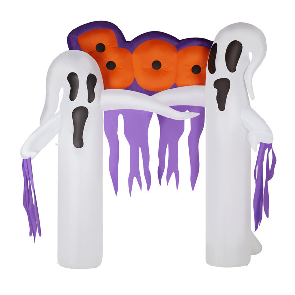9.8ft White Ghost Arch Inflatable Halloween Yard Decor