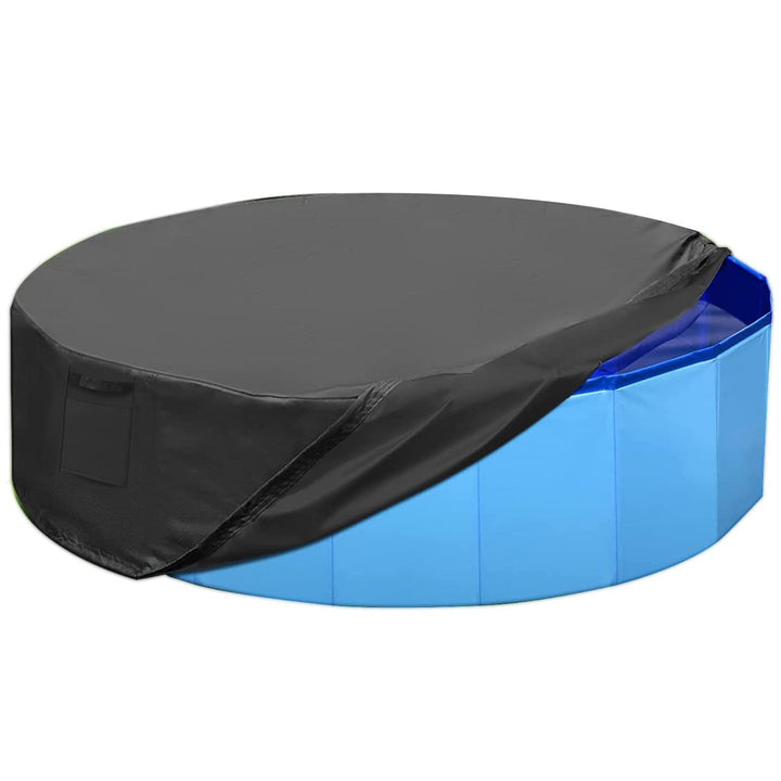 Waterproof Dog Pool Cover Round Fit Debris Blocking Keeps Water Clean Fall 2025 Backyard Pet Accessory