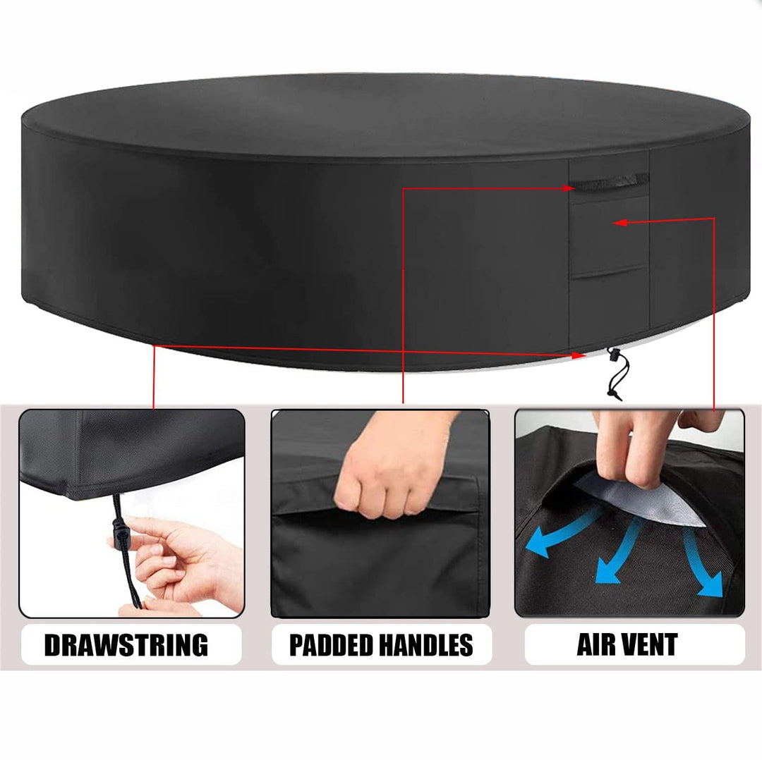 Waterproof Dog Pool Cover Round Fit Debris Blocking Keeps Water Clean Fall 2025 Backyard Pet Accessory