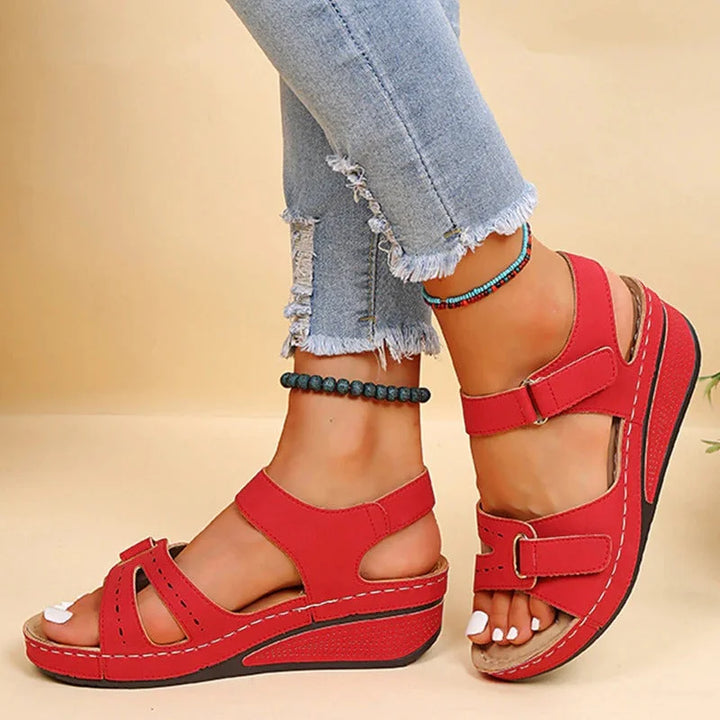 Orthopedic Comfort Sandals for Women with Gel Sole, Breathable Design, and Adjustable Velcro Fastener for Pain-Free Walking