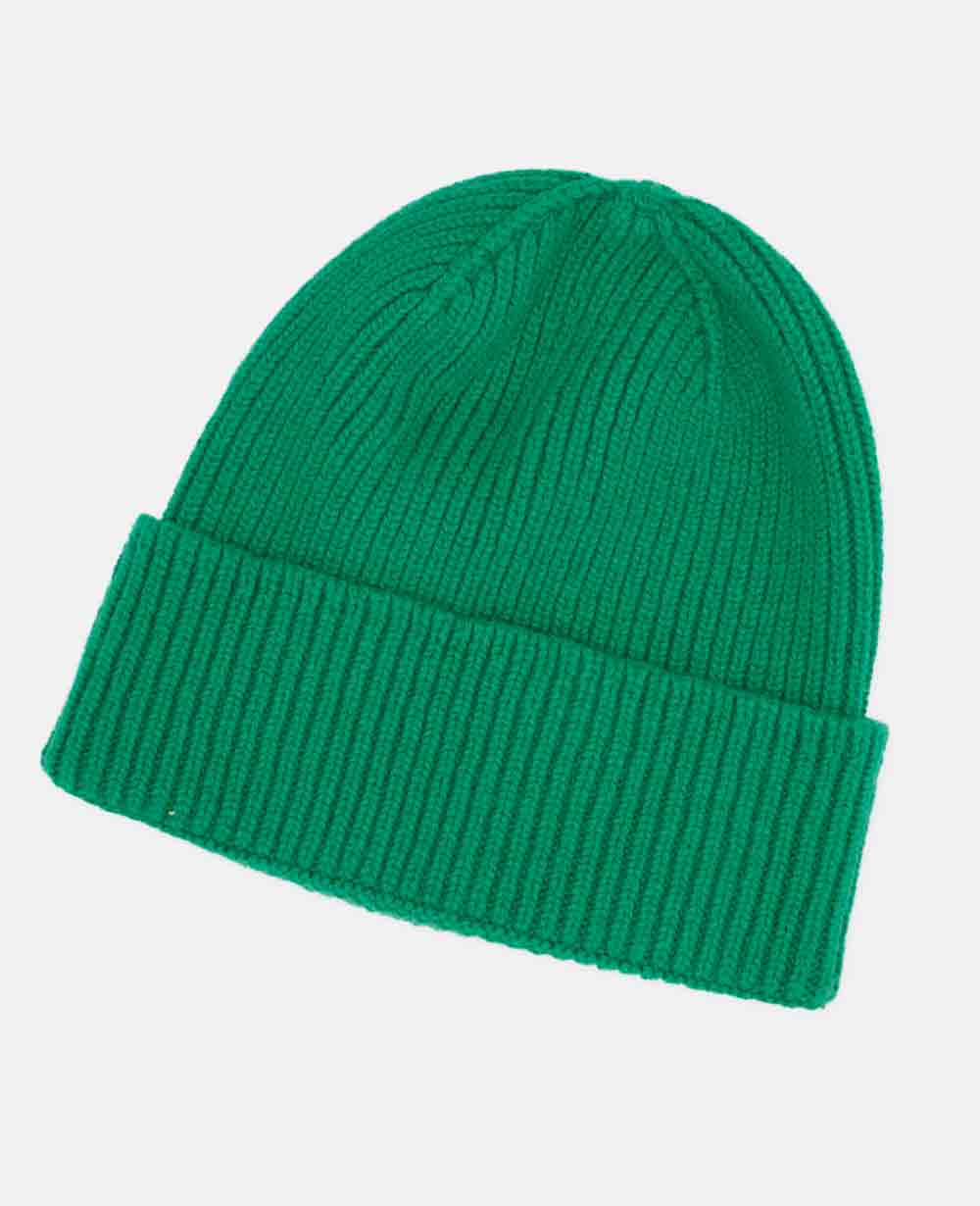 Warm Classic Beanie Hat - Ribbed Cuff, Wool, Winter
